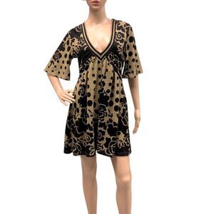 Vintage Twenty One Sweater Babydoll Peplum Tunic Mini Dress Sz L